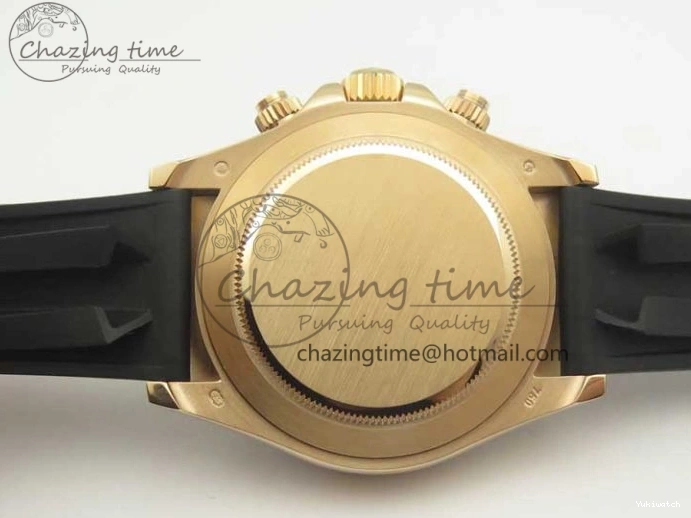 On Daytona Gold Black Super Clone Best Dial 116515 Edition 1:1 Rubber A4130 Strap Rose V2 ARF 1229